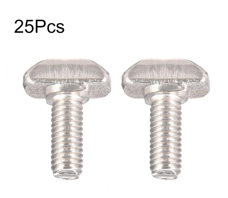 NACX M6 x 16mm T-Slot Drop-in Stud Sliding Bolts, Carbon Steel Hammer Head Bolt T Screw, T-Bolt T Shape Stud Sliding Screw for 30 Series Aluminum Profile, 25PCS - Image 4